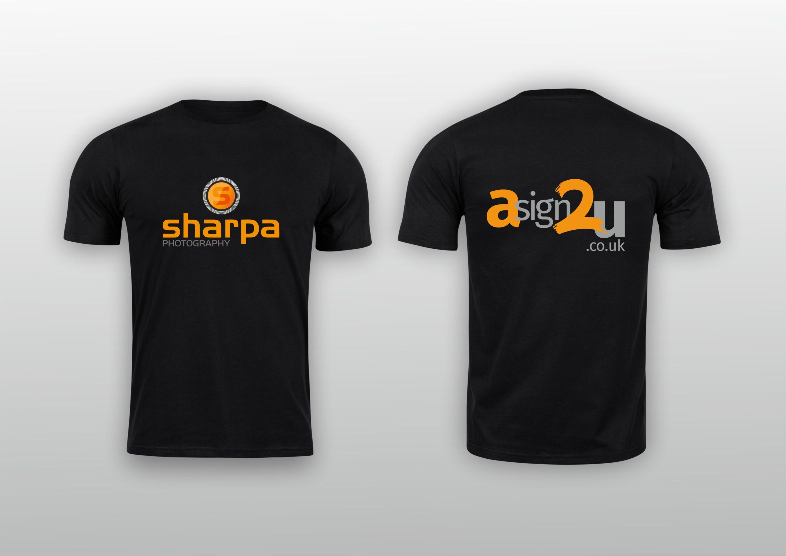 sharpa and asign2u t-shirt